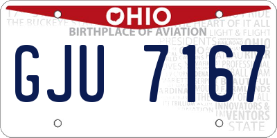OH license plate GJU7167