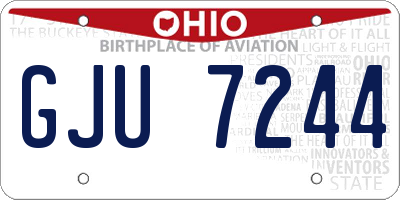 OH license plate GJU7244