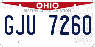 OH license plate GJU7260