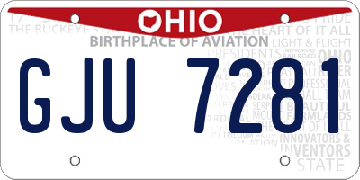 OH license plate GJU7281