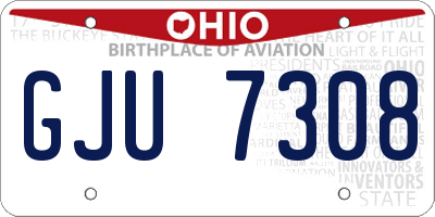 OH license plate GJU7308