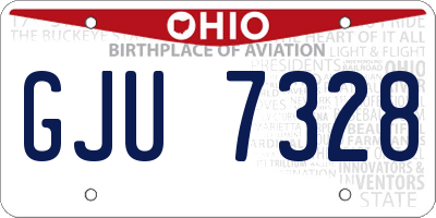 OH license plate GJU7328