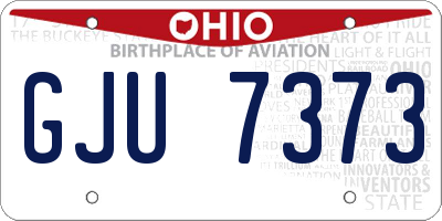OH license plate GJU7373