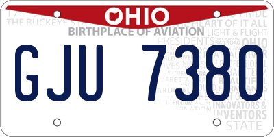 OH license plate GJU7380