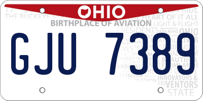 OH license plate GJU7389
