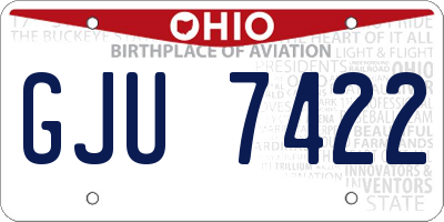 OH license plate GJU7422