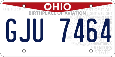 OH license plate GJU7464