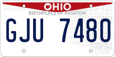 OH license plate GJU7480
