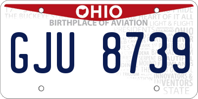 OH license plate GJU8739
