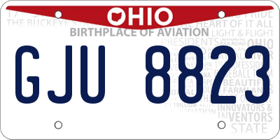 OH license plate GJU8823
