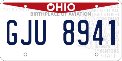 OH license plate GJU8941
