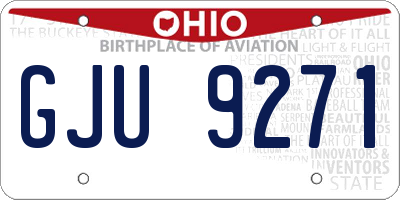 OH license plate GJU9271
