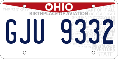 OH license plate GJU9332