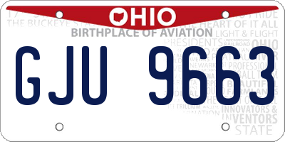 OH license plate GJU9663