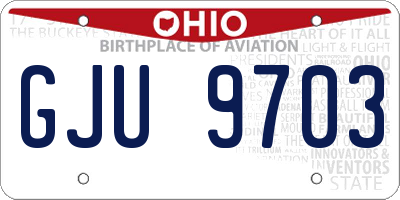 OH license plate GJU9703