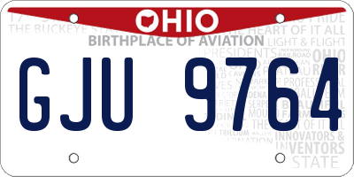 OH license plate GJU9764