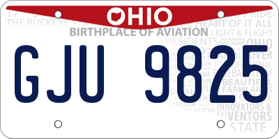 OH license plate GJU9825