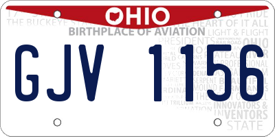 OH license plate GJV1156
