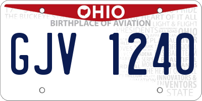 OH license plate GJV1240