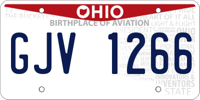 OH license plate GJV1266