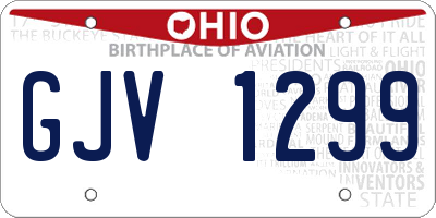 OH license plate GJV1299