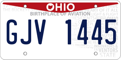 OH license plate GJV1445