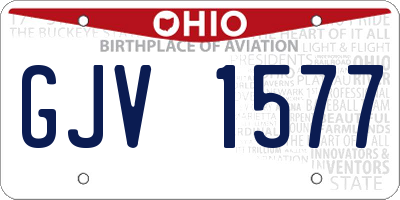 OH license plate GJV1577