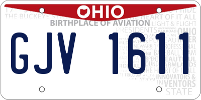 OH license plate GJV1611