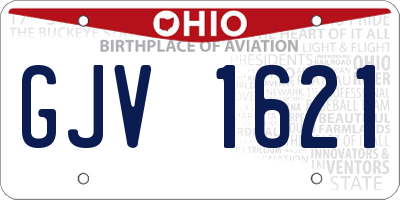 OH license plate GJV1621