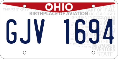 OH license plate GJV1694