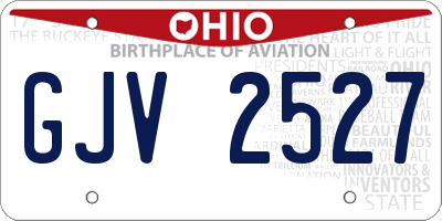 OH license plate GJV2527