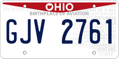 OH license plate GJV2761