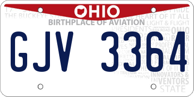 OH license plate GJV3364
