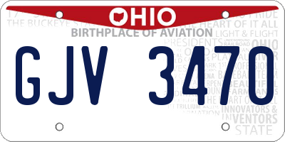 OH license plate GJV3470