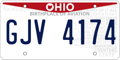OH license plate GJV4174
