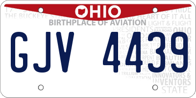 OH license plate GJV4439