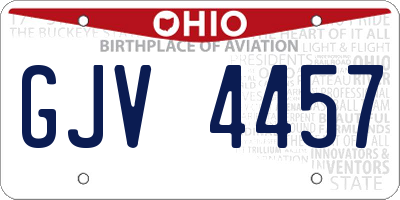 OH license plate GJV4457