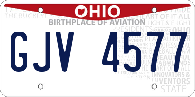 OH license plate GJV4577