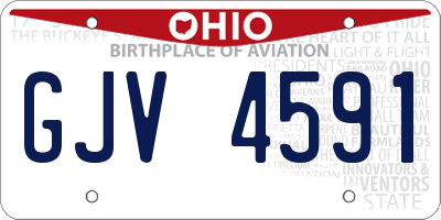 OH license plate GJV4591