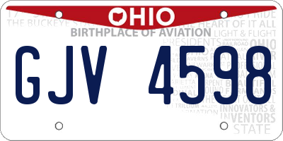 OH license plate GJV4598