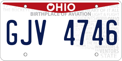 OH license plate GJV4746