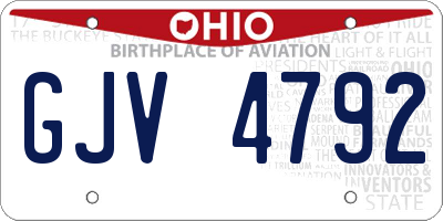 OH license plate GJV4792