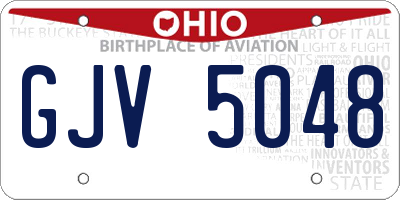 OH license plate GJV5048