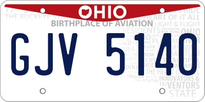 OH license plate GJV5140