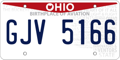 OH license plate GJV5166