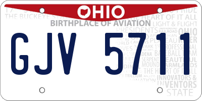 OH license plate GJV5711