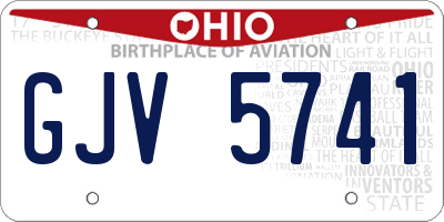 OH license plate GJV5741