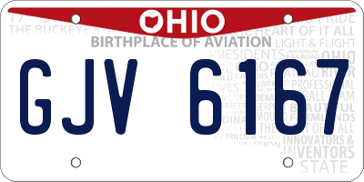 OH license plate GJV6167