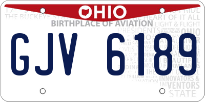 OH license plate GJV6189