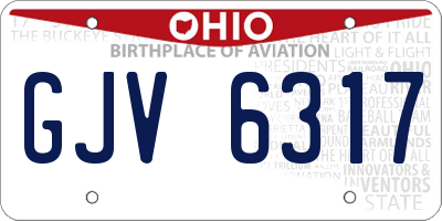 OH license plate GJV6317